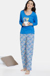 Zivame Tom & Jerry Colour Block Knit Cotton Pyjama Set - Super Sonic — thumbnail 4